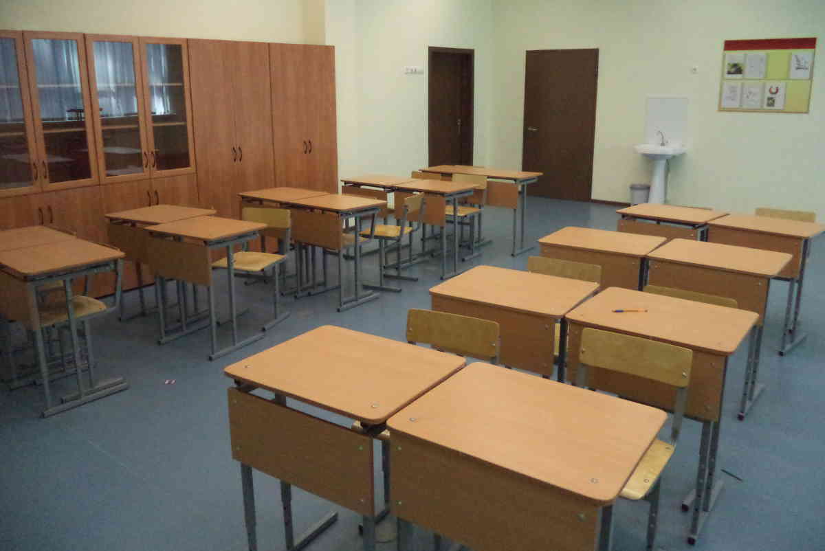 Desks at a new Russian Public School