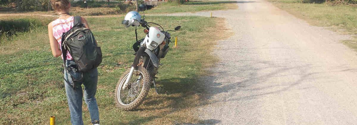 A dirt bike in Cambodia