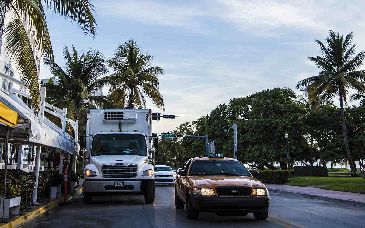 A road in South Beach, Miami